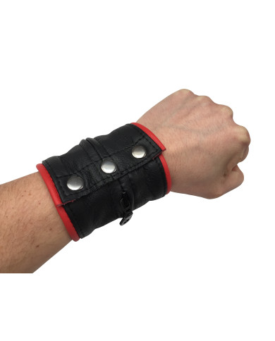 Leather bracelet wallet red Leather bracelet wallet red