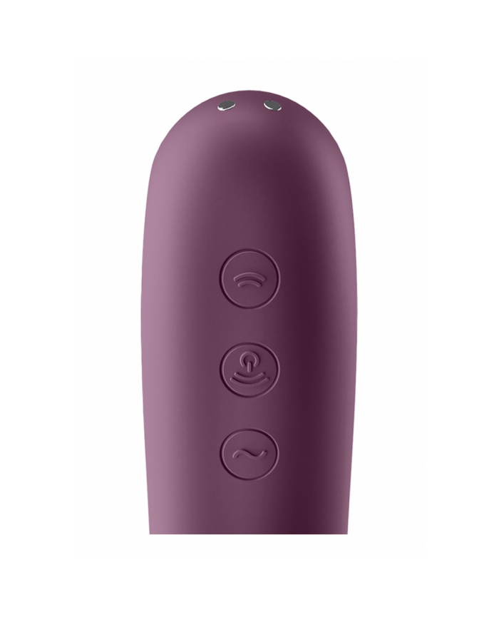 Dual Kiss - Air Pulse Vibrator - Wine Red Dual Kiss - Air Pulse Vibrator - Wine Red