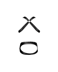 Uranus - Harness Style Open Back Jock Briefs with Suspender Straps - S M - Black