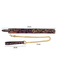 Collar Gold Pink Reptile with Leash