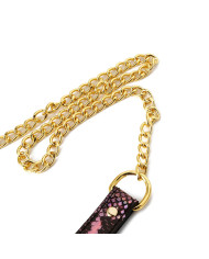 Collar Gold Pink Reptile with Leash