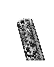 Collar Black Silver Reptile with Leash