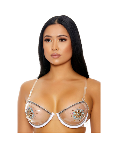 Clear The Air - Rhinestones Bra - One Size