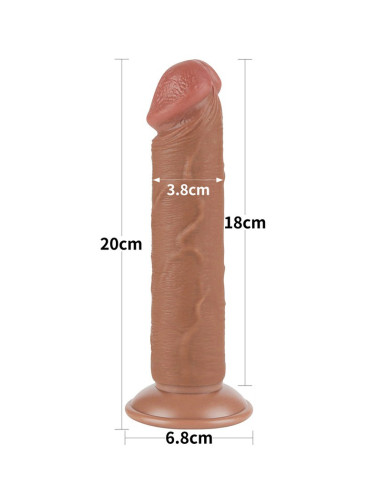 LoveToy - Sliding Skin Dildo 20 cm (  3.8 cm)  - Brown LoveToy - Sliding Skin Dildo 20 cm (  3.8 cm)  - Brown