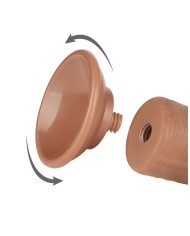 LoveToy - Sliding Skin Dildo 20 cm (  3.8 cm)  - Brown