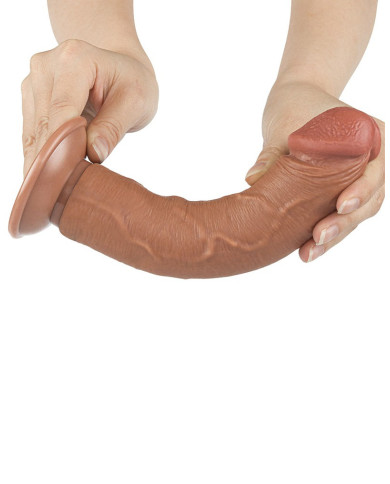 LoveToy - Sliding Skin Dildo 20 cm (  3.8 cm)  - Brown LoveToy - Sliding Skin Dildo 20 cm (  3.8 cm)  - Brown