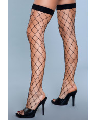 Caught In My Trap Thigh Highs - BLK   OS