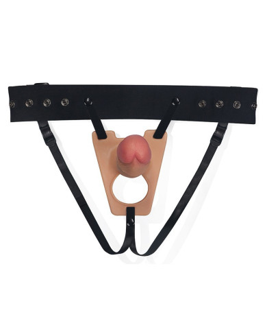 LoveToy - Strap-On Harness met Dildo 8    20 cm - Nude