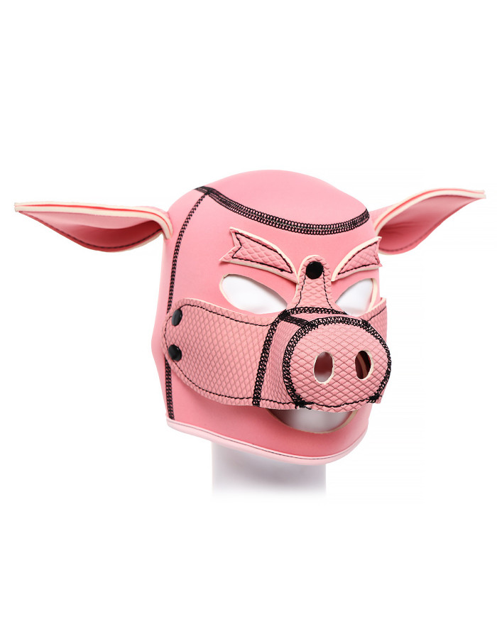 Neoprene Pink Pig BDSM Hood Neoprene Pink Pig BDSM Hood