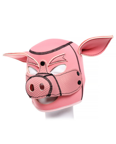 Neoprene Pink Pig BDSM Hood Neoprene Pink Pig BDSM Hood