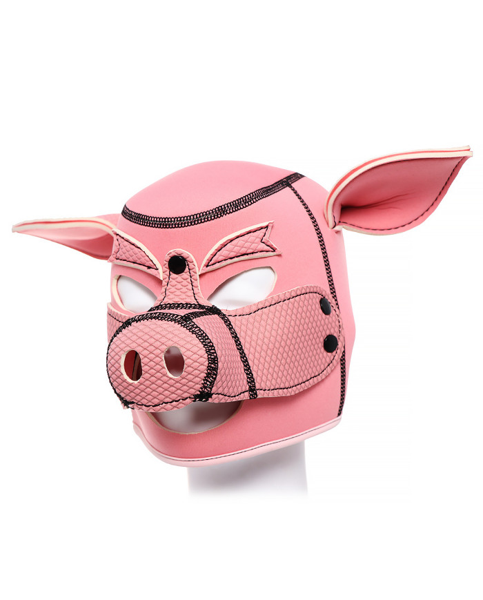 Neoprene Pink Pig BDSM Hood Neoprene Pink Pig BDSM Hood