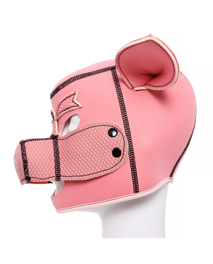 Neoprene Pink Pig BDSM Hood Neoprene Pink Pig BDSM Hood