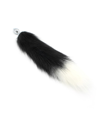 Steel Buttplug S Fox Tail Black