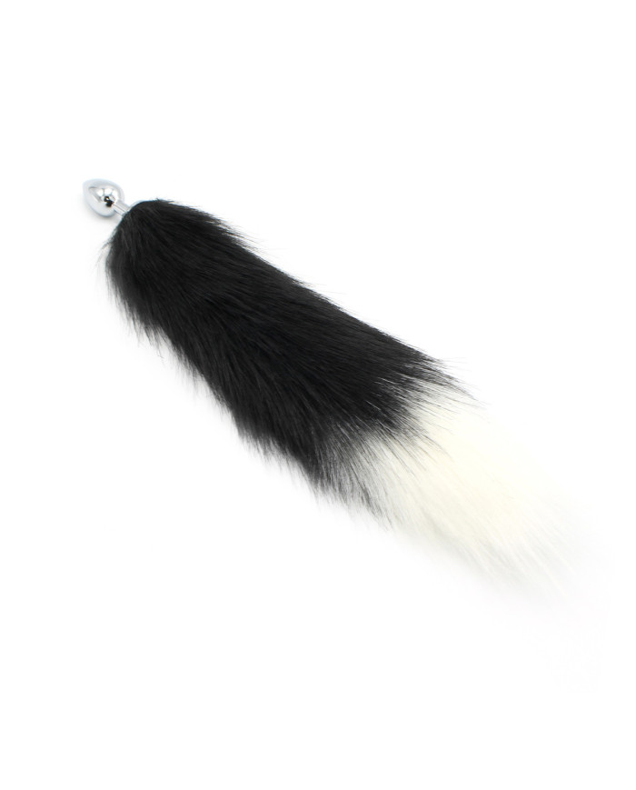 Steel Buttplug S Fox Tail Black