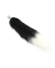 Steel Buttplug S Fox Tail Black