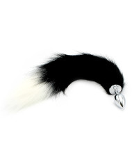 Steel Buttplug S Fox Tail Black