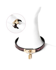 Collar Bracelet One-size Narrow Gold Pink Reptile