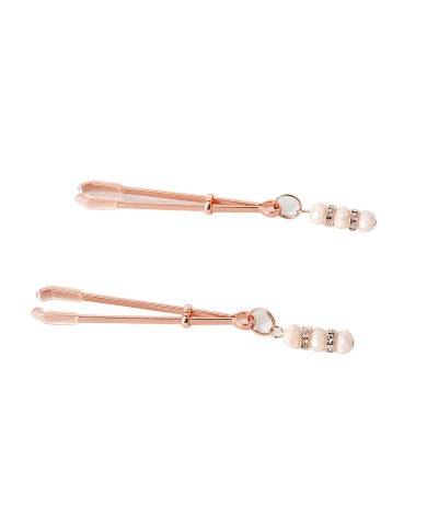 Rose Nipple Clamps Pinchers with Rhinestones Rose Nipple Clamps Pinchers with Rhinestones