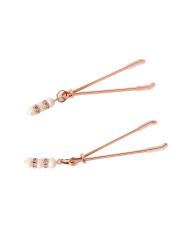 Rose Nipple Clamps Pinchers with Rhinestones Rose Nipple Clamps Pinchers with Rhinestones