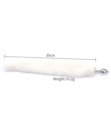 Fox Tail Plug White - Short