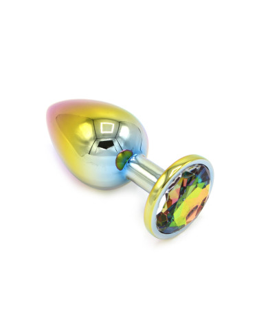 Rainbow Butplug with Gem L Rainbow Butplug with Gem L