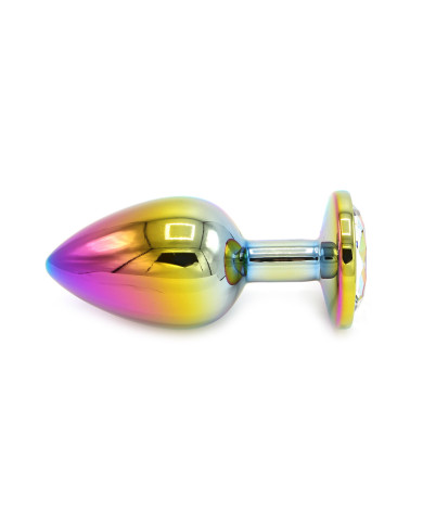 Rainbow Butplug with Gem L Rainbow Butplug with Gem L