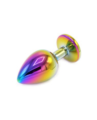 Rainbow Butplug with Gem L
