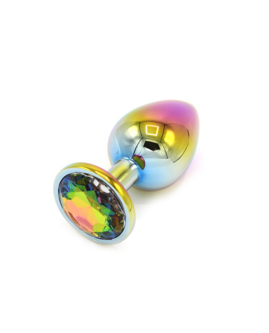 Rainbow Butplug with Gem L Rainbow Butplug with Gem L