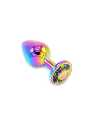 Rainbow Butplug with Gem M Rainbow Butplug with Gem M