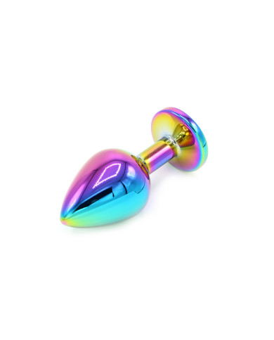 Rainbow Butplug with Gem M Rainbow Butplug with Gem M