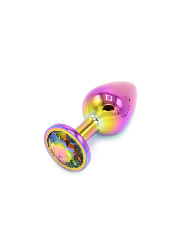 Rainbow Butplug with Gem M Rainbow Butplug with Gem M