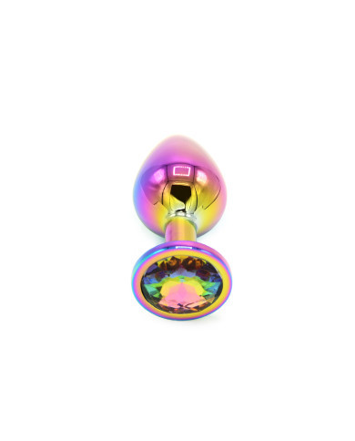 Rainbow Butplug with Gem M Rainbow Butplug with Gem M