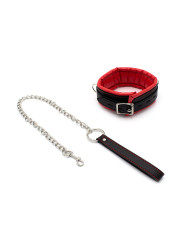 Collar Red   Black with Leash Collar Red   Black with Leash