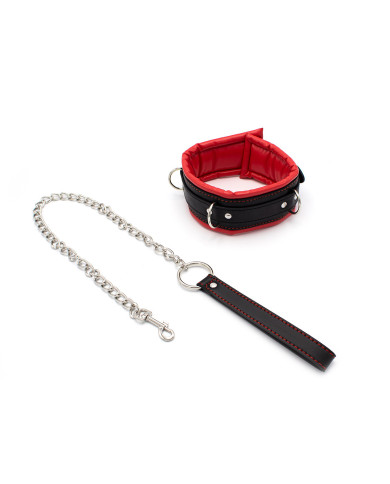 Collar Red   Black with Leash