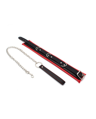 Collar Red   Black with Leash