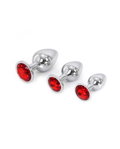 Buttplug Aluminium Red Medium Buttplug Aluminium Red Medium