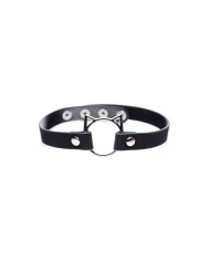 Kinky Kitty Ring Slim Choker - PU Leather - Black Kinky Kitty Ring Slim Choker - PU Leather - Black