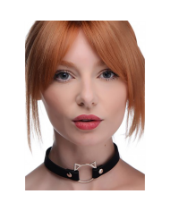 Kinky Kitty Ring Slim Choker - PU Leather - Black Kinky Kitty Ring Slim Choker - PU Leather - Black