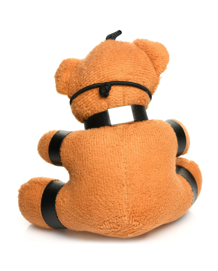 Gagged Teddy Bear Keychain - Brown