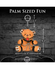Gagged Teddy Bear Keychain - Brown