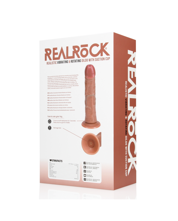 Vibrating and Rotating Regular Curved Cock - 8   20,5 cm - Tan Vibrating and Rotating Regular Curved Cock - 8   20,5 cm - Tan