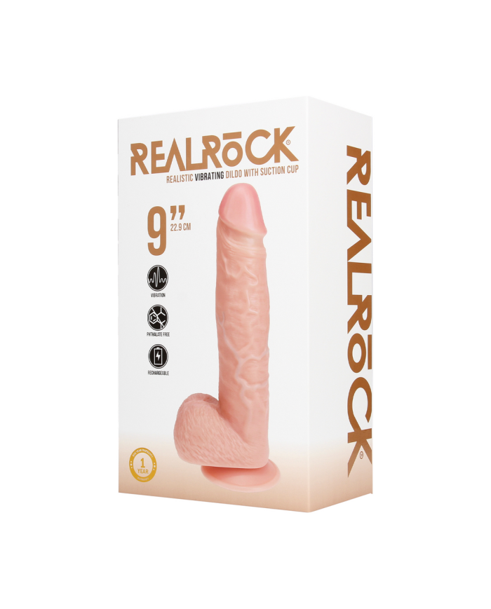 Vibrating Regular Straight Cock with Balls - 9   23 cm - Flesh Vibrating Regular Straight Cock with Balls - 9   23 cm - Flesh