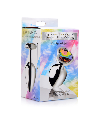 Rainbow Prism - Heart Butt Plug - Medium Rainbow Prism - Heart Butt Plug - Medium