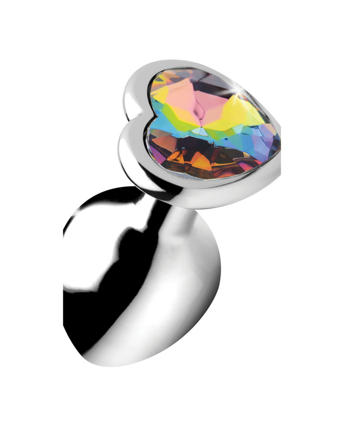 Rainbow Prism - Heart Butt Plug - Medium