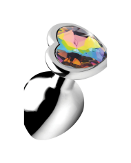 Rainbow Prism - Heart Butt Plug - Medium