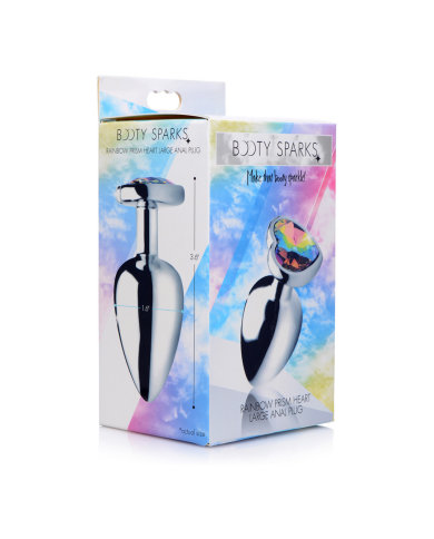 Rainbow Prism - Heart Butt Plug - Large Rainbow Prism - Heart Butt Plug - Large