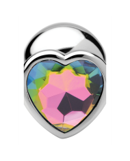 Rainbow Prism - Heart Butt Plug - Large