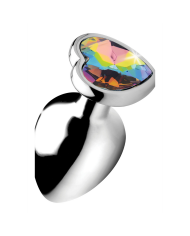 Rainbow Prism - Heart Butt Plug - Large