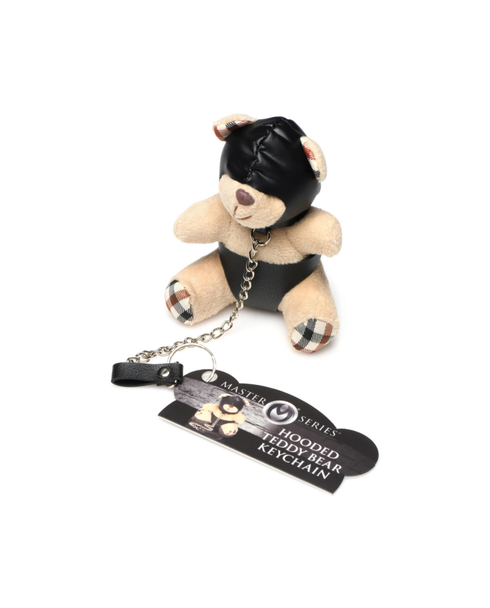 Hooded Teddy Bear Keychain - Tan
