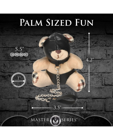 Hooded Teddy Bear Keychain - Tan